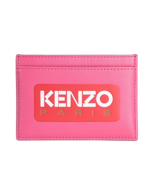 KENZO Pink Document Holder Bovine Leather for men