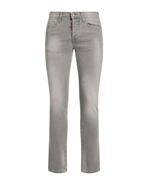 0/zero Construction Gray Jeans Cotton, Elastane for men