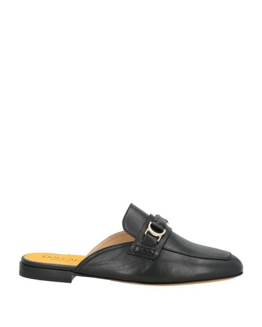 Doucal's Black Mules & Clogs