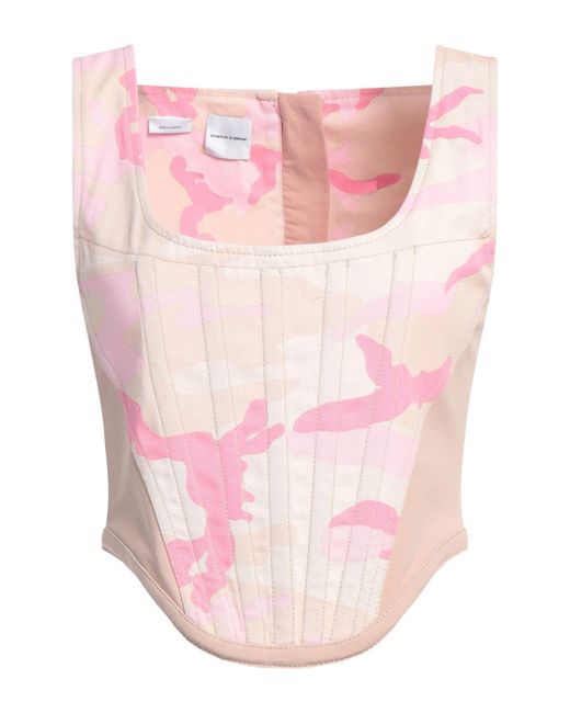 Pinko Pink Denim Top Cotton