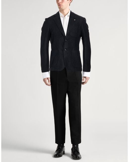 Officina 36 Blue Blazer Acrylic, Polyester, Wool for men