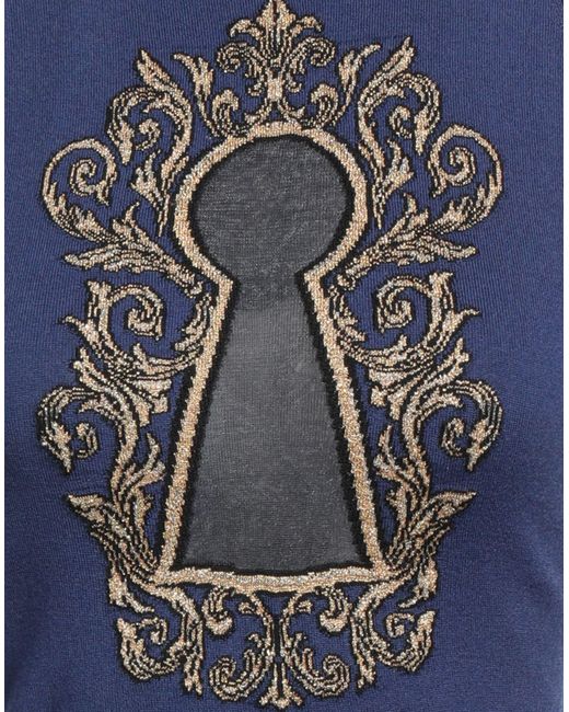 Moschino Blue Couture Turtleneck Virgin Wool, Polyester, Polyamide, Viscose