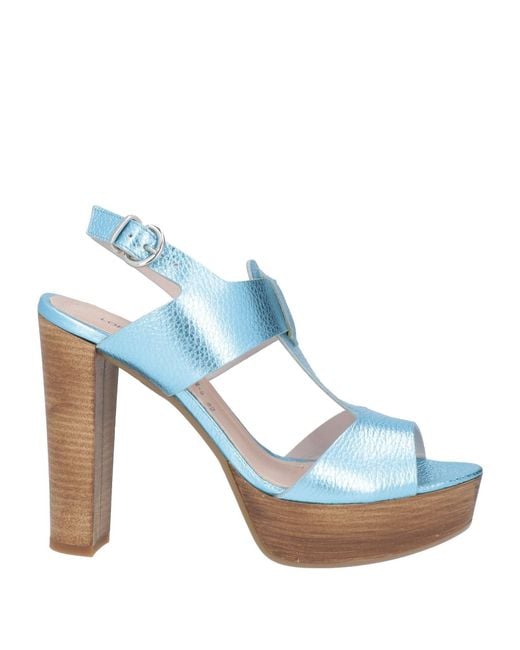 Lorenzo Mari Blue Sandals Leather