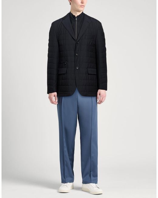Corneliani Blue Jacket Virgin Wool, Polyamide, Elastane, Polyester for men