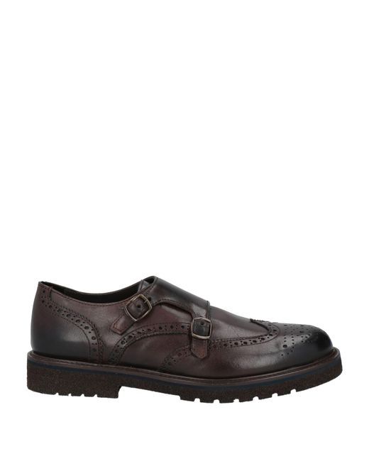 Marechiaro 1962 Brown Monk Strap Leather Loafers for men