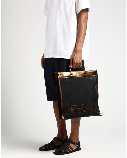 Versace Black Handbag Polyester for men