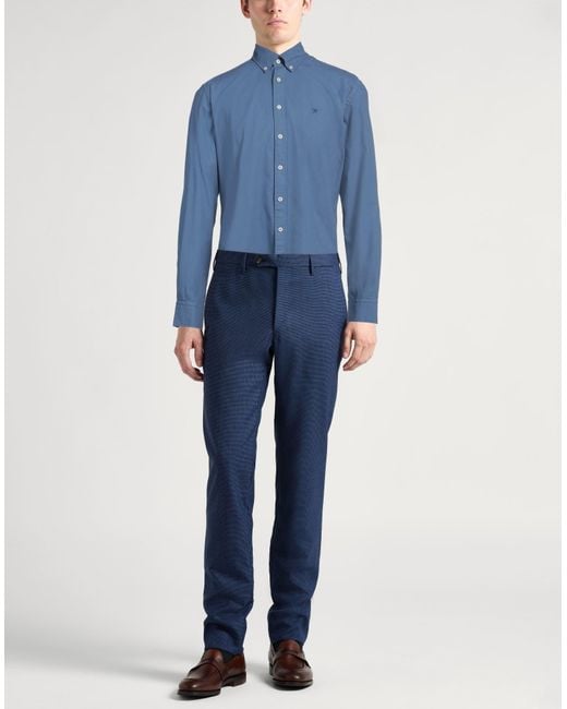 Hackett Blue Shirt Cotton for men