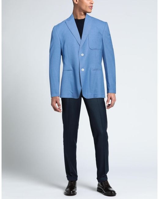 Daniele Alessandrini Blue Blazer for men