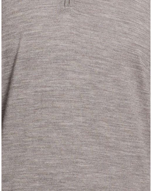 Fedeli Gray Sweater Virgin Wool for men