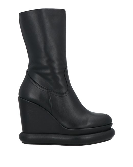 Paloma Barceló Black Ankle Boots Leather
