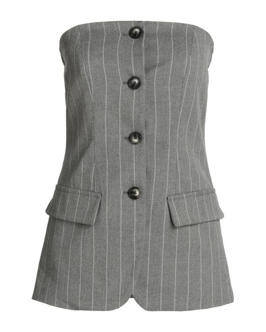 ViCOLO Gray Top Polyester, Viscose, Elastane