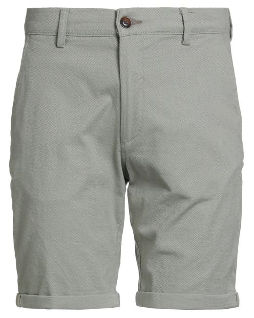 Jack & Jones Gray Pants Studio Shorts & Bermuda Shorts Cotton, Recycled Cotton, Elastane for men