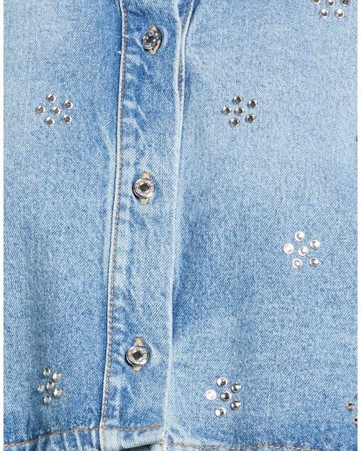 MSGM Blue Denim Outerwear