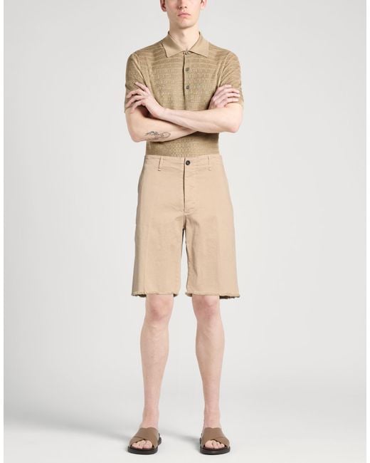 Saucony Natural Sand Shorts & Bermuda Shorts Cotton, Elastane for men