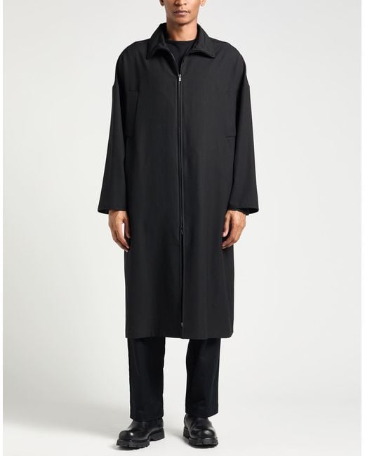 Fear Of God Black Overcoat & Trench Coat Virgin Wool for men