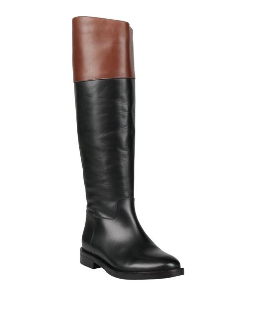 Pollini Black Boot Leather