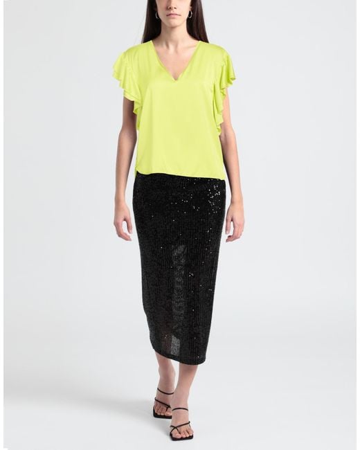 Soallure Yellow Lime Top Polyester, Elastane