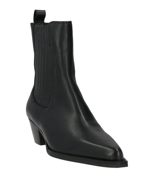 Bibi Lou Black Ankle Boots Leather