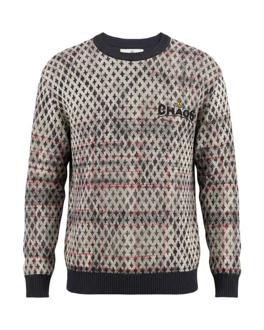 Vivienne Westwood Gray Sweater Cotton, Polyamide, Wool, Viscose, Cashmere for men