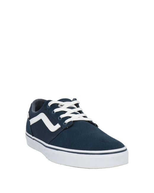 Vans Blue Sneakers Leather, Textile Fibers for men