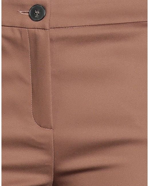 Marella Brown Pants Cotton, Polyamide, Elastane