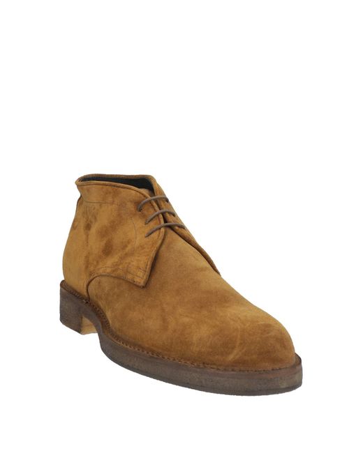 Pantanetti Brown Camel Ankle Boots Leather for men