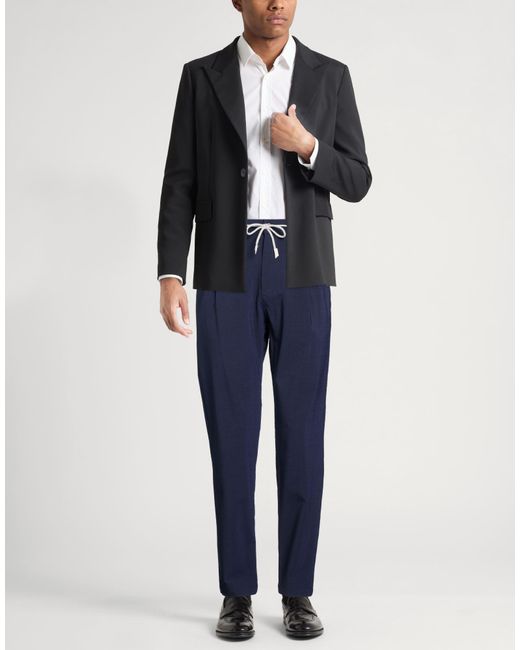 Eleventy Blue Midnight Pants Wool, Elastane for men