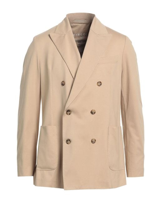 Circolo 1901 Natural Double-Breasted Cotton-Blend Blazer for men