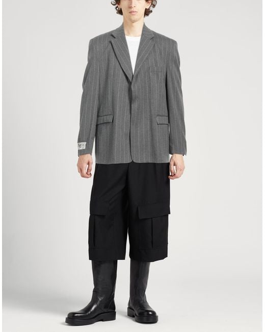 FAMILY FIRST Gray Blazer Polyester, Viscose, Wool, Elastane for men