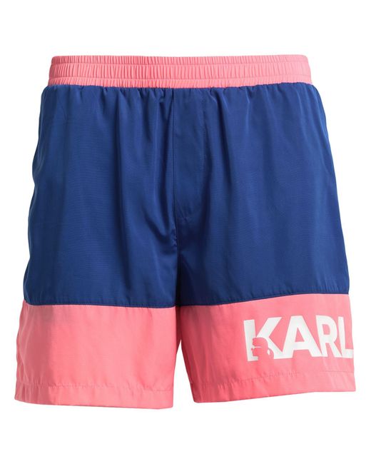 Karl Lagerfeld Blue Swim Trunks for men