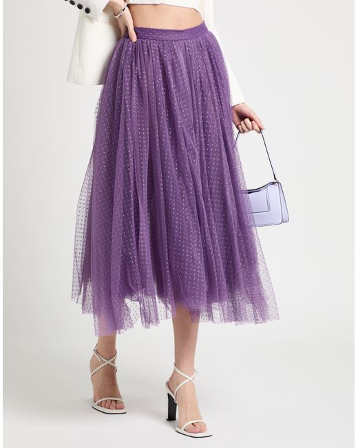Elisabetta Franchi Purple Midi-Rock