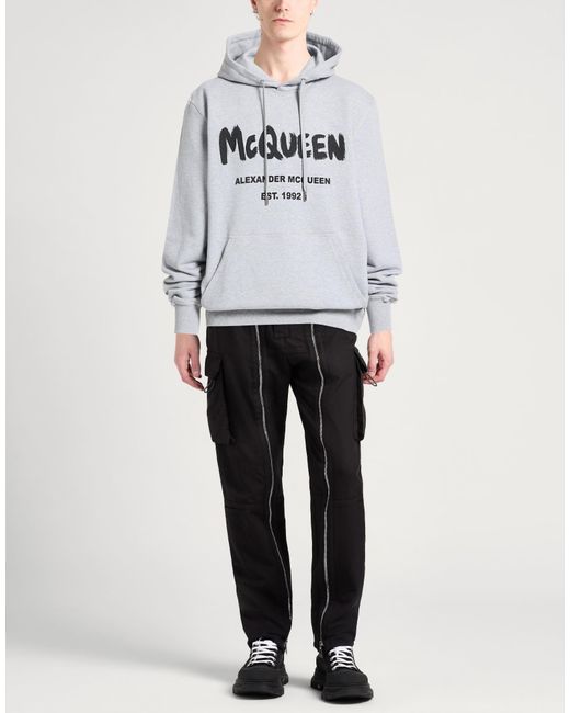McQueen Gray Sweatshirt Cotton for men