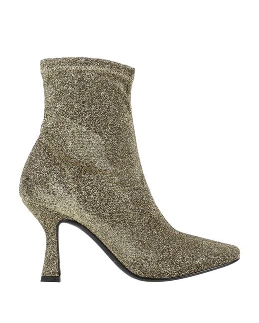 Nila & Nila Gray Ankle Boots Textile Fibers