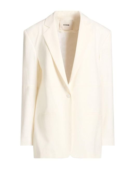 Aeron White Blazer Ecovero Viscose, Polyester, Elastane
