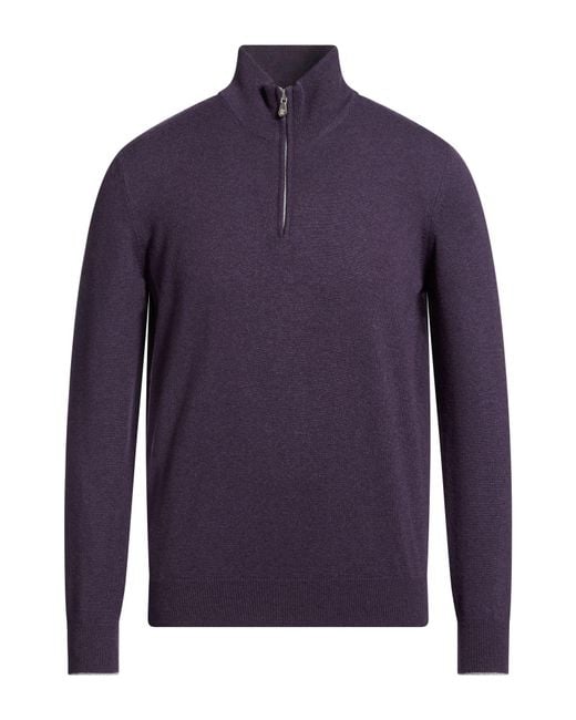 Brunello Cucinelli Blue Turtleneck Cashmere for men