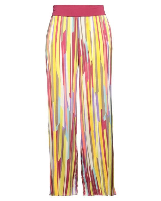 Manila Grace Orange Pants Viscose, Elastane, Cotton