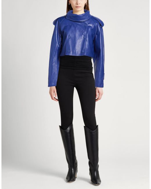Dondup Blue Jacket Lambskin