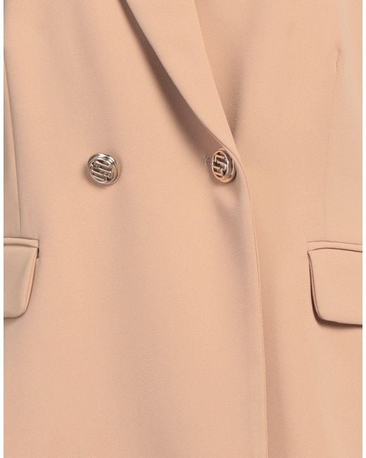 Liu Jo Natural Camel Blazer Polyester, Elastane