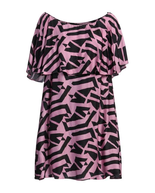 Hanita Purple Mini Dress Viscose
