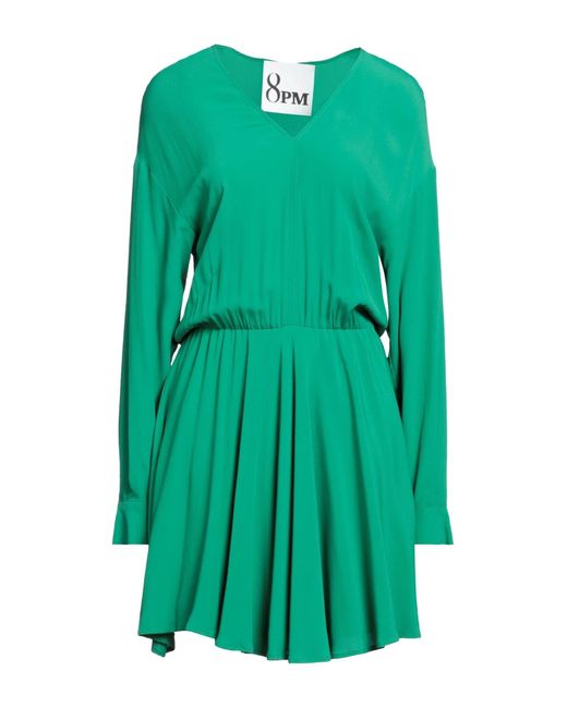 8pm Green Mini Dress