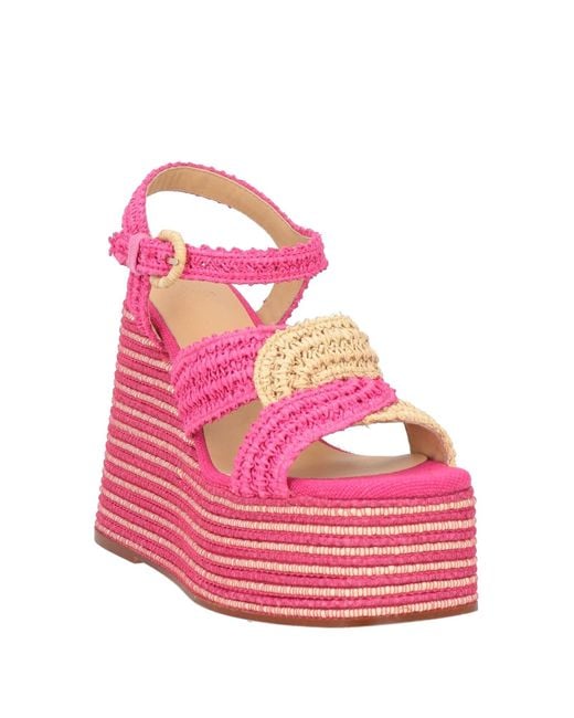 Castaner Pink Sandals Textile Fibers