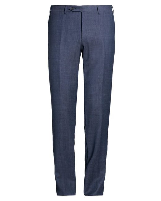 Canali Blue Pants Wool for men
