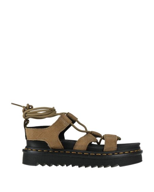 Dr. Martens Green Military Sandals Leather