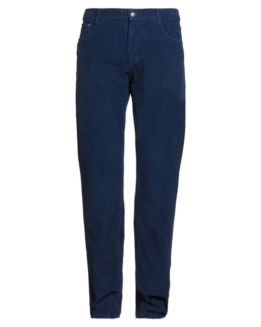 Harmont & Blaine Blue Pants Cotton, Elastane for men