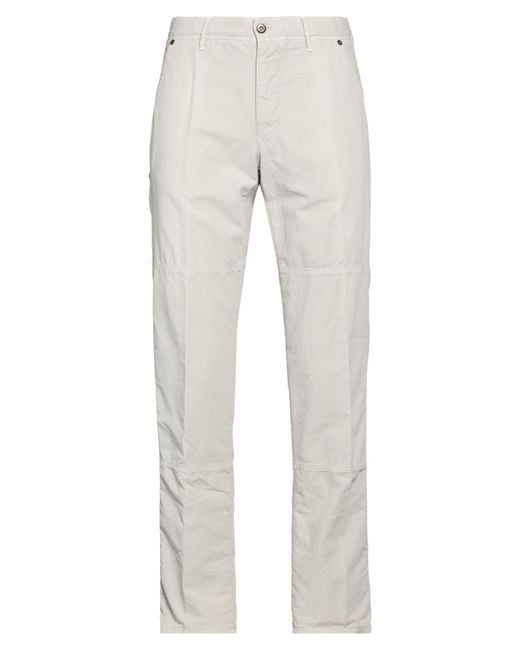 Incotex Gray Slacks By Slowear Light Pants Cotton, Elastane for men