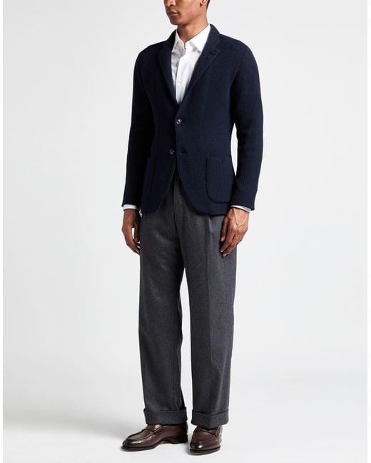 Lardini Blue Midnight Blazer Cashmere for men