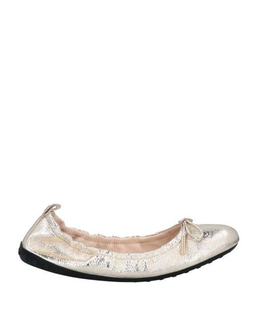 Tod's White Ballet Flats
