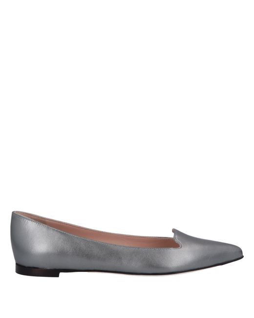 Sergio Rossi Gray Loafers Soft Leather