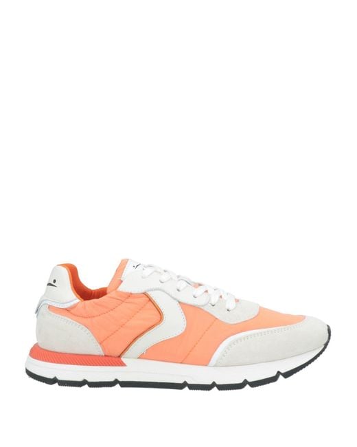 Voile Blanche Pink Sneakers Leather, Textile Fibers