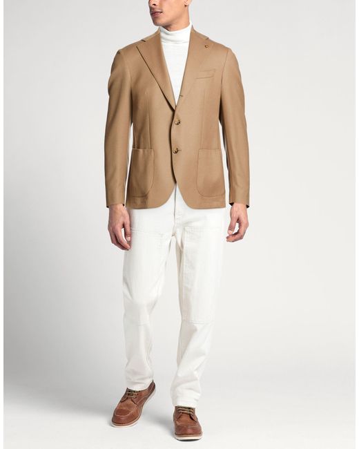 Sartoria Latorre Natural Blazer Virgin Wool, Elastane for men